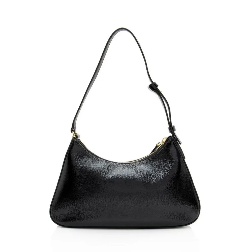 Givenchy Pebbled Patent Leather Lucky Lock Small Shoulder Bag